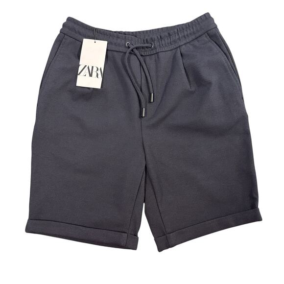 Zara Men's Black Drawstring Shorts Size S - Picture 1 of 6